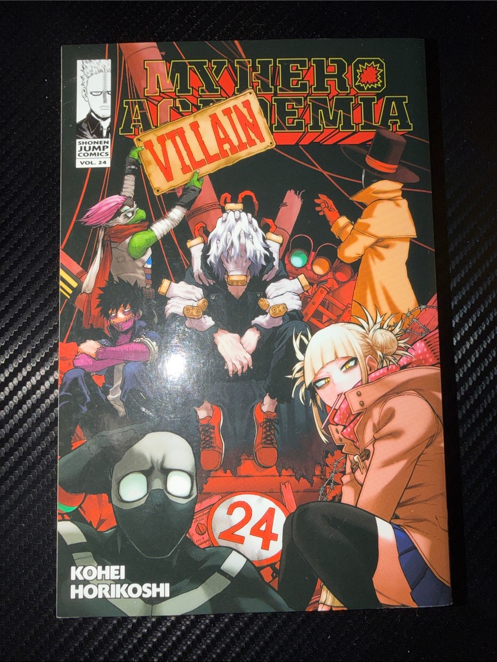 My Hero Academia Vol. 24 - Villain Cover (Black, Red, Orange, Green, Pink)